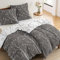 Dreamzie - 2 Bettwäsche Set 135x200 cm Muster Zweige Grau mit 2 Kissenbezügen 80x80 cm - Bettwäsche 135x200 Einzelbett aus 100% Mikrofaser - Zertifiziert ohne Chemikalien (Oeko TEX)