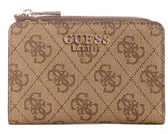 Guess Laurel Ii Kartenetui mit umlaufendem Reißverschluss für Damen, Latte-Logo, Einheitsgröße