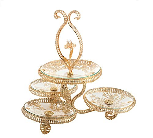 VDLLQYN, Assiette de Fruits Vintage, Assiette Dim Sum en Alliage de Verre Multicouche, Plateau de Stockage de collations Haut de Gamme, Noix de Bonbons séchées,Bols à Bonbons(Lime)