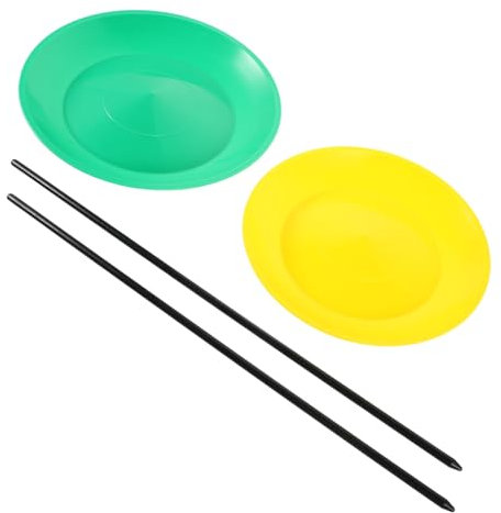 VICASKY 2pièces Set De Jonglage avec Assiettes Rotatives Et Massues Jouet De pour Débutants Accessoire De Performance pour Développement De Compétences