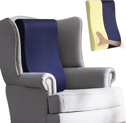 TANYOO 2-in-1 Neck Pillow Lumbar Support Pillow for Recliner Couch - High-Density Foam Cushion Ergonomic Back Support for High-Back Rocking Chairs, Gaming Chair, Sofa to Relax The Back