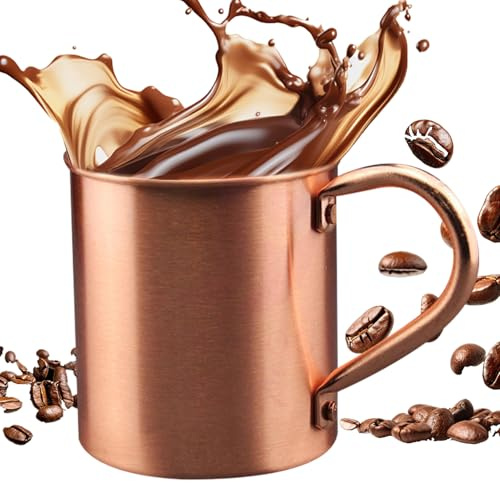 Liqzirtu Vaso de Cobre | Artesanales En Cobre Macizo Puro,Taza Artesanal para Vino, Café, Cerveza y Agua, Uso en Viajes y Cocina
