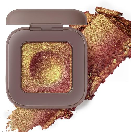 Ombre à paupières pailletée duochrome, ombre à paupières vert-bleu irisée, irisée et scintillante, maquillage pour les yeux métallique paillettes, effet holographique (Style B)