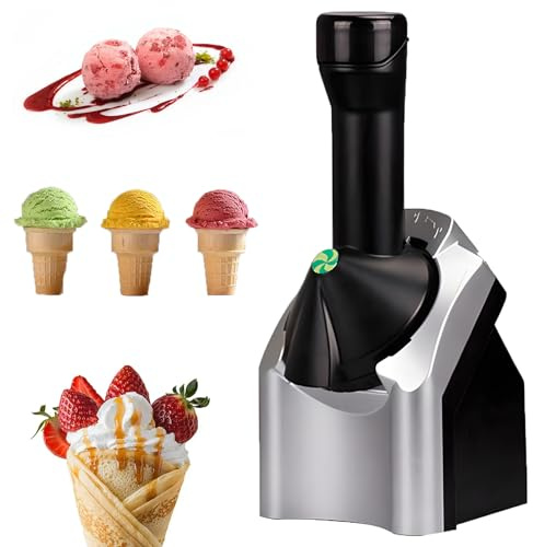 Macchina per servire soft frutta congelata, senza BPA, macchina per gelato da 200 W per dolcetti senza latticini, yogurt gelato e sorbetto, macchina per dolci fai da te adatta ai bambini e per la casa