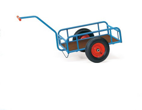 Fetra Transportgeräte mtmecm1 Schubkarre 1 Achse, 795 mm x 445 mm Plattform, Rollen ø 260 mm x 85 mm, 680 mm Höhe