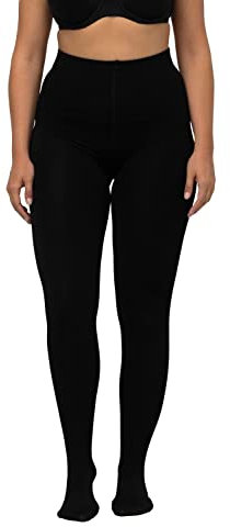 Ulla Popken Damen Thermo-strumpfhose Strumpfhose, Schwarz, 52-54 EU