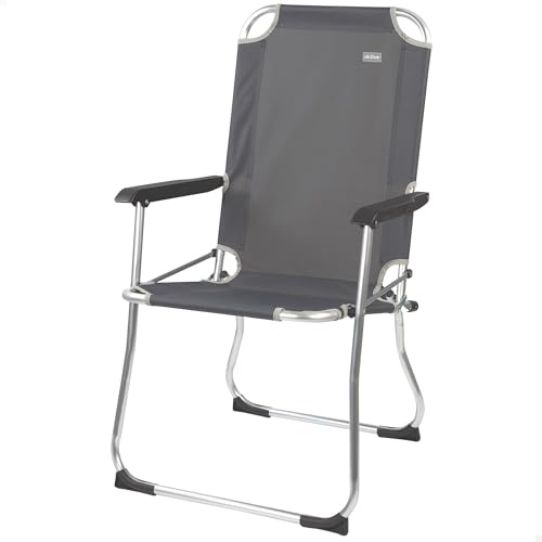 Aktive 52884 - Silla plegable camping Ultraligera | Silla Alta 54x57x91cm | Incluye tacos antivuelco | Gran estabilidad - Peso máx 110 kg | Tejido Oxford 600D - Mayor resistencia y durabilidad