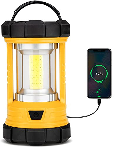 Favourlite Rechargeable Camping Lantern, 3000LM 360° LED Light for Power Outages, 4400mAh with USB-C Emergency Phone Charging, 5 Modes, Water-Resistant Tent Light with Hanging Hooks
