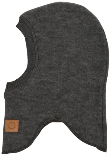 Mikk-line Schlupfmütze 50/56 Anthracite Melange | Oeko-TEX Standard 100 Kinder Wolle | Balaclava Baby | Unisex-design | Sturmhaube