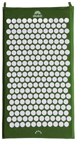 ShaktiMat [La original] Esterilla de acupresión - Algodón orgánico - Fabricación ética - Relajación y masaje en la espalda, la cervical, los piernas, los pies - Verde