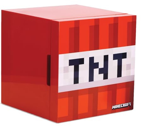 Menkind UKONiC Minecraft TNT Block Personal AC/DC 6 Can Capacity Mini Fridge