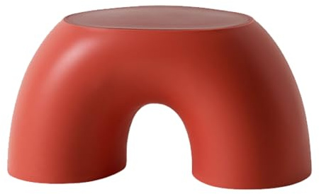 Sahgsa Sittpall för Barn, Halkfri Lätt och Robust Barnpall för Hemmet, med Ergonomisk Design, för Familjen, 7,52 X 14,17 X 7,28 Tum Sittpall för Barn Sko Ombytestolar Hem (Röd)