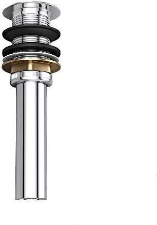 Mai & Mai Ablaufgarnitur Silber Waschbecken-Stöpsel PU015 ohne Überlauf, Durchmesser: 6,2cm