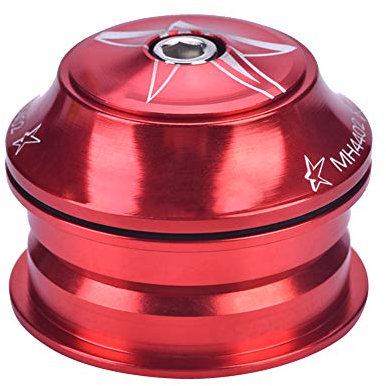 Keenso Fahrrad-Steuersatz, Aluminiumlegierung Gabelschaft Mountainbike-Steuersatz zum Ersetzen des Alten Steuersatzes des Fahrrads(rot) Fahrräder und Zubehör