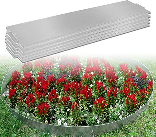 LARS360 30 m x 15 cm, borde de césped de metal galvanizado, borde de césped, palisada, 30 unidades de 100 cm x 15 cm (largo x alto) para plantas de jardín y verduras