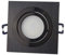 6x LED Einbaustrahler Set Schwarz eckig 6,5 Watt neutralweiß 230V flach (30mm) - Einbauleuchte schwenkbar aus Aluminium - 75-85mm Bohrloch Einbau-Spot Decken-Strahler