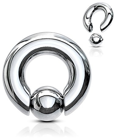 Pain-is-Art Piercing de plata 3,0 – 10,0 mm de acero quirúrgico plateado, tamaño a elegir, anillo de piercing íntimo, Dicke: 3,0 mm | Innendurchmesser: 13 mm, Acero aleado