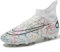 PiDaGlobal Fußballschuhe Herren Professionelle Kinder High Top Kunstrasen Fussballschuhe Stollenschuhe Kickschuhe Jugendliche Athletics Trainingsschuhe Outdoor Sportschuhe 39EU Weiß