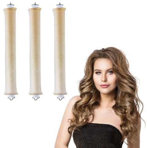 Set Di 3 Arricciacapelli Senza Calore Con Asticelle Flessibili E Ganci - Ferri Arricciacapelli Senza Calore Adatti A Tutti I Tipi Di Capelli, Per Ottenere Ricci Naturali Senza Sforzo Durante La Notte