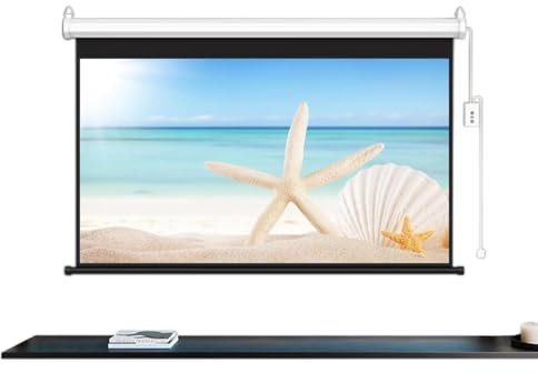 Motorized Projector Screen 60 Electric Floor-Rising Screen 72 4:3 16:9 4K 3D HD, Automatic Retractable Projection Screen With Remote Movie Screen For Indoor Outdoor Use(72inch(16:9))