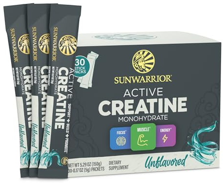 Sunwarrior Active Creatine Monohydrate Sticks (30x5g) Unflavoured - Kreatin - Kreatin monohydrat