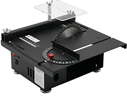 Mini sega circolare da tavolo, 200 W, 7 marce, velocità regolabile, 10000 giri/min, multifunzione, portatile, precisione fai da te, seghe circolari da tavolo in miniatura, 0-90°