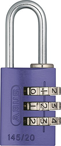 Padlock Combination Aluminum 20mm Lilac