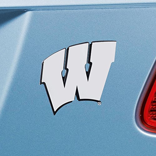FANMATS NCAA Wisconsin Badgers Chrome Metal Emblem