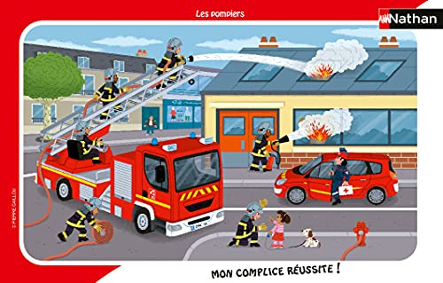 Nathan - Puzzle per bambini - Cornice da 15 pezzi - Vigili del fuoco - Ragazza o bambino a partire da 3 anni - Puzzle di alta qualità - Cartone spesso e resistente - Everyday and Work - 86138