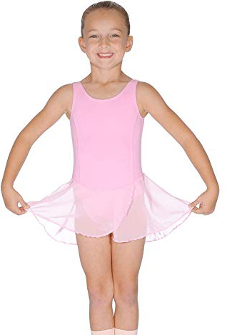 Roch Valley RVCharlotte Microfibre Sleeveless Leotard with Skirt Age 7-8 Pink