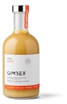 GIMBER N°2 500 ml Brut – Biologisches Ingwerkonzentrat | 50% weniger Zucker | Alkoholfrei & natürlich | Bio-Getränk aus Ingwer, Yuzu Frucht und Zitronenthymian Premium Bio-Essenz für Drinks, Cocktails