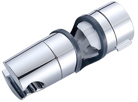 Clarmonde Soporte para cabezal de ducha de 18 a 25 mm, soporte de ducha ajustable de 360°, soporte de ducha ABS cromado, barra de ducha elevadora para cabezal de ducha (1 unidad)