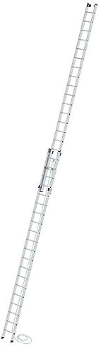 PROREGAL Sprossen-Seilzugleiter 2-teilig ohne Traverse 2x20 Sprossen | Leiter, Teleskopleiter, Trittleiter, Bockleiter, Sprossen-Doppelleiter