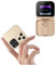Sxhlseller Mini 2G Flip Cell Phone, 2 SIM Card Cell Phone for Seniors with LED Flashlight, HD Rear Camera, FM Radio, Blacklist, Speed ​​Dial, Big Buttons (Gold)