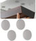 Japanese style magnetic paste adhesive magnetic strip with adhesive backing for refrigerator wall fixing magnetics suction piece and magnet stone (White, (4.5x4.5cm)*4)