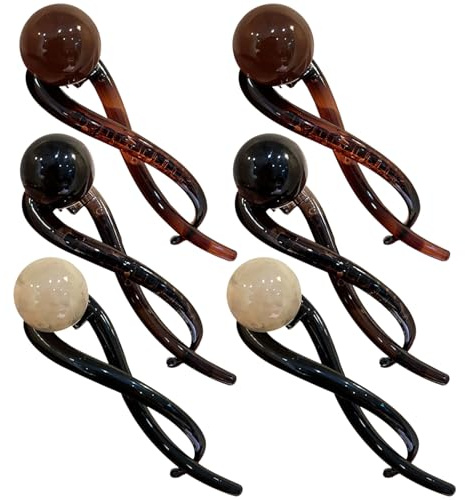6 Piezas De Horquillas De Perlas Grandes, Horquillas Retro, Horquillas De Moda, Horquillas Simples, Herramientas De Fijación Del Cabello, Accesorios Para El Cabello