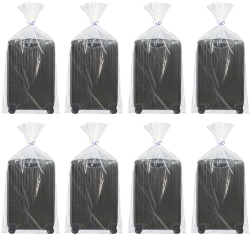 Sacs de Rangement Extra Larges en Plastique Transparent,8 Pièces 90 x 126 cm Sacs Plats en Plastique,Réutilisables Grande Capacité,pour Bagages, Valise, Meubles, Couettes, Chaises