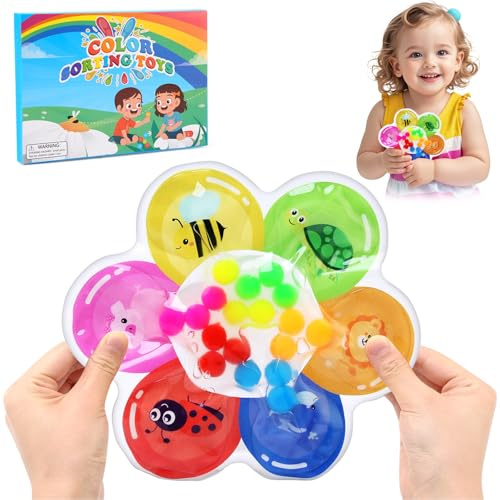 Felly Jouet Sensoriel, Jouets Anti Stress pour Enfants, Jouet Sensoriel à Presser Montessori pour l'Autisme Accessoires de Jeux, Fidget Toys for Enfant 3 + Ans