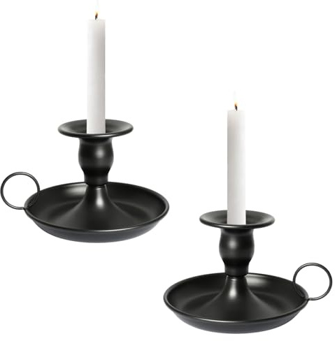 Set di 2 Portacandele, Portacandele da Tavolo, Ideali per Caminetti, Matrimoni, Feste Ed Eventi Speciali, per Soggiorni e Tavoli Decorativi, per Ogni Occasione