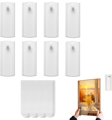 8 Stück Klebenagel Für Bilderrahmen,Tesa Klebenagel,Klebenägel Wand,Klebenägel,Klebehaken Bilder,Bilderhaken Selbstklebend,Klebenagel Tesa,Für Tapeten Und Putz Leicht Anzubringen Und Zu Entfernen