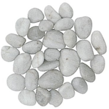 CIOTTOLI SASSI LEVIGATI MM.24÷40 BIANCO KG.10 GIARDINO