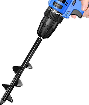 Gardening Tools Bulb Planter Auger Drill Bit for Garden Planting 3.15 x 11.81 Inches Compatible with Hand Held Electric Drill