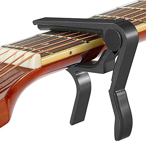 Guitar Capo Quick Change Capo for 6-String Acoustic Guitar Electric Guitar Classical Guitar Ukulele Capotastos Capo Black