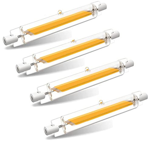 Hsientpe R7S LED 118mm Dimmbar,20W R7S LED Lampe Ersatz für 200W Halogenlampen,R7S LED Stab Warmweiß 3000K 2000LM,Kein Flackern，360°Abstrahlwinkel,4er Pack
