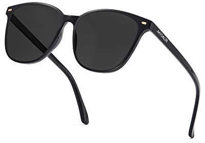 Myiaur Polarisierte Sonnenbrillen Damen Groß, UV400 Schutz Brille Klassische Verspiegelte Sonnenbrille