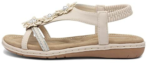 Lilley Sylvie Womens Cream Diamante Sandal - Size 5 UK - Off-White
