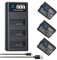 Homesuit LP-E10 Akku 1600mAh und LCD Ladegerät für Canon EOS 1100D, EOS 1200D, EOS 1300D, EOS 2000D, EOS Rebel T3, T5, T6, T7, Kiss X50, Kiss X70 Kameras(3er-Pack)