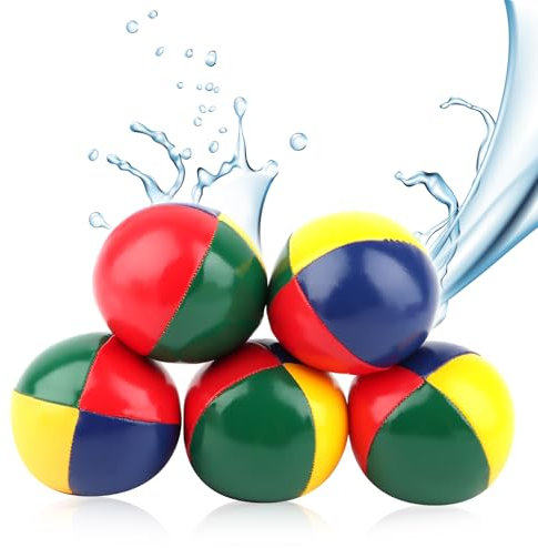 PBUSPU 5 Stück Juggling Balls, Diameter 5.5 mm,60g Heavy, Professionelles Jonglierball, für Anfänger & Fortgeschrittene PU Jonglierbälle