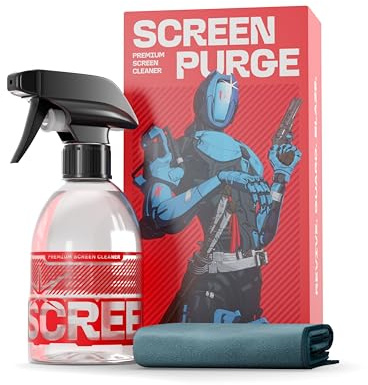 RGB Buff Bildschirmreiniger 300 ml inkl. Premium Mikrofasertuch 35x35 cm - Display Reiniger & Screen Cleaner für Gaming Screens, PC, Monitor, Laptop, Tablet, Smartphone, TV, OLED, TFT, LCD & LED