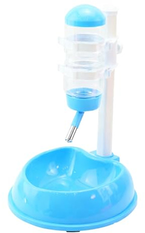 Fuente automática para mascotas | Recipiente para botellas de altura ajustable - Cuenco de pie extraíble para mascotas - Para animales pequeños como hámsteres, ardillas, conejos, así como erizos